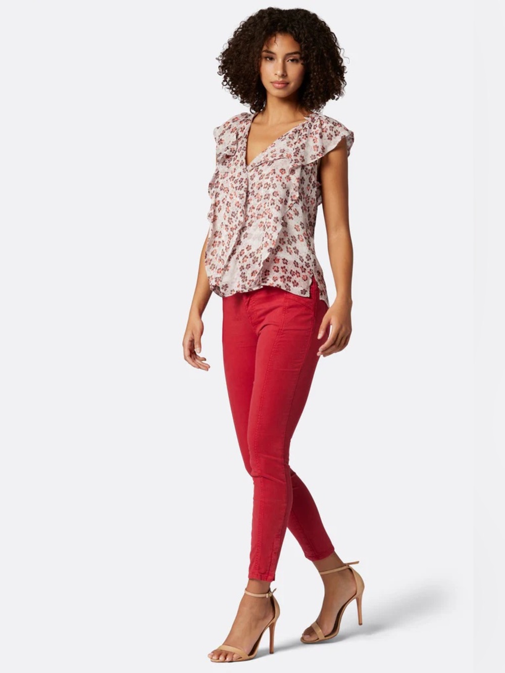Joie Raquel Silk V-neck Floral Blouse